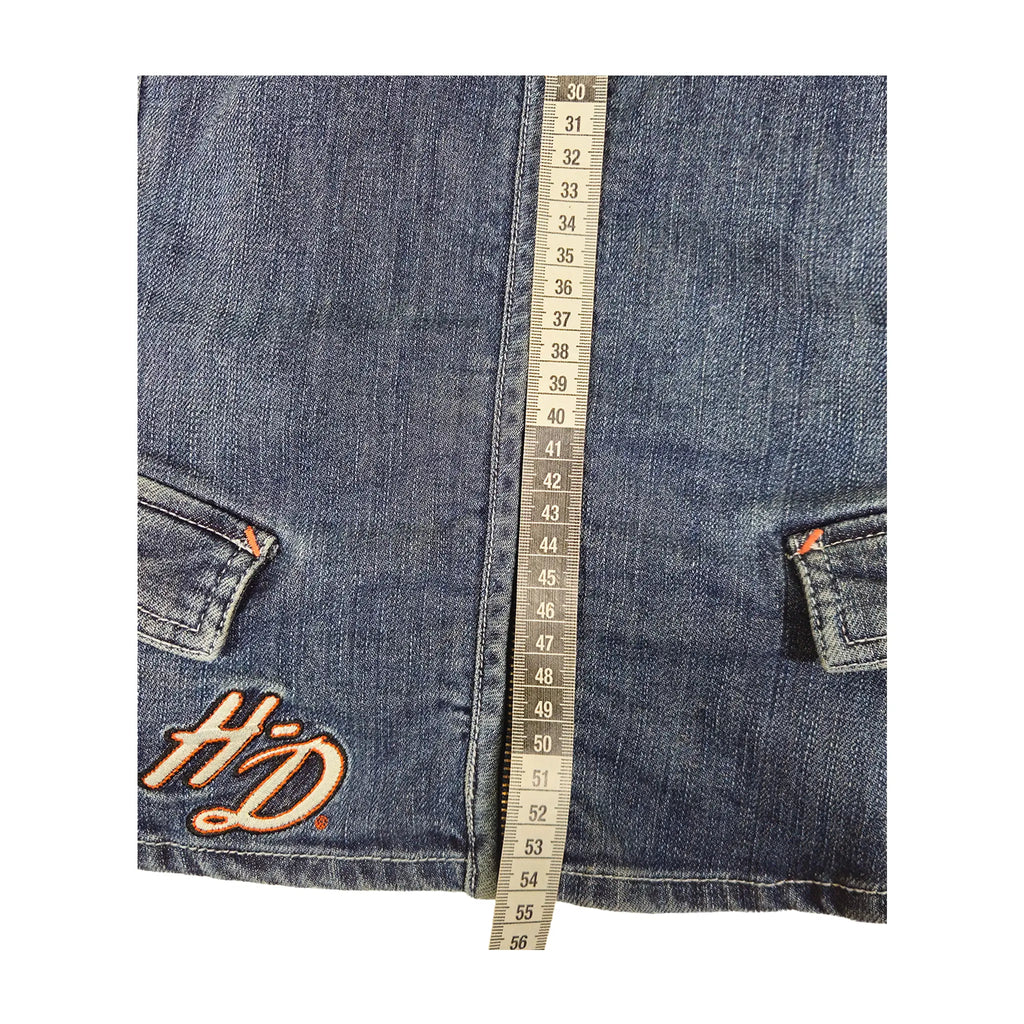 Official Harley-Davidson Women's Embroidered Zip-Up Denim Vest