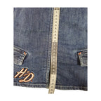 Official Harley-Davidson Women's Embroidered Zip-Up Denim Vest