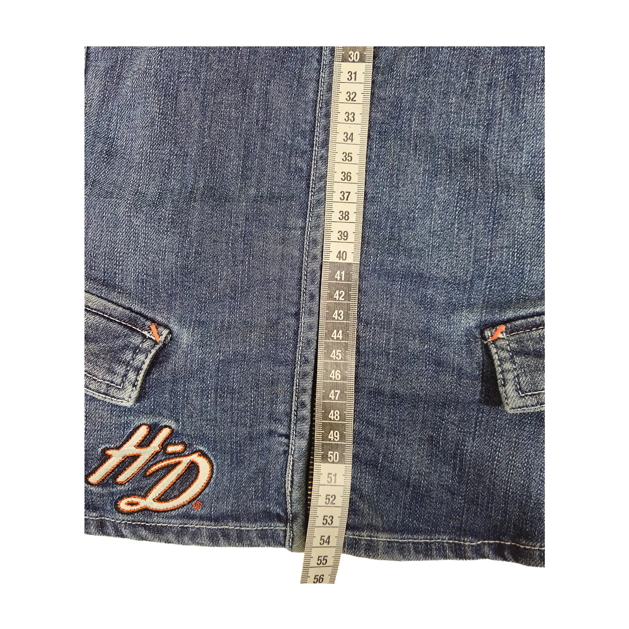 Official Harley-Davidson Women's Embroidered Zip-Up Denim Vest