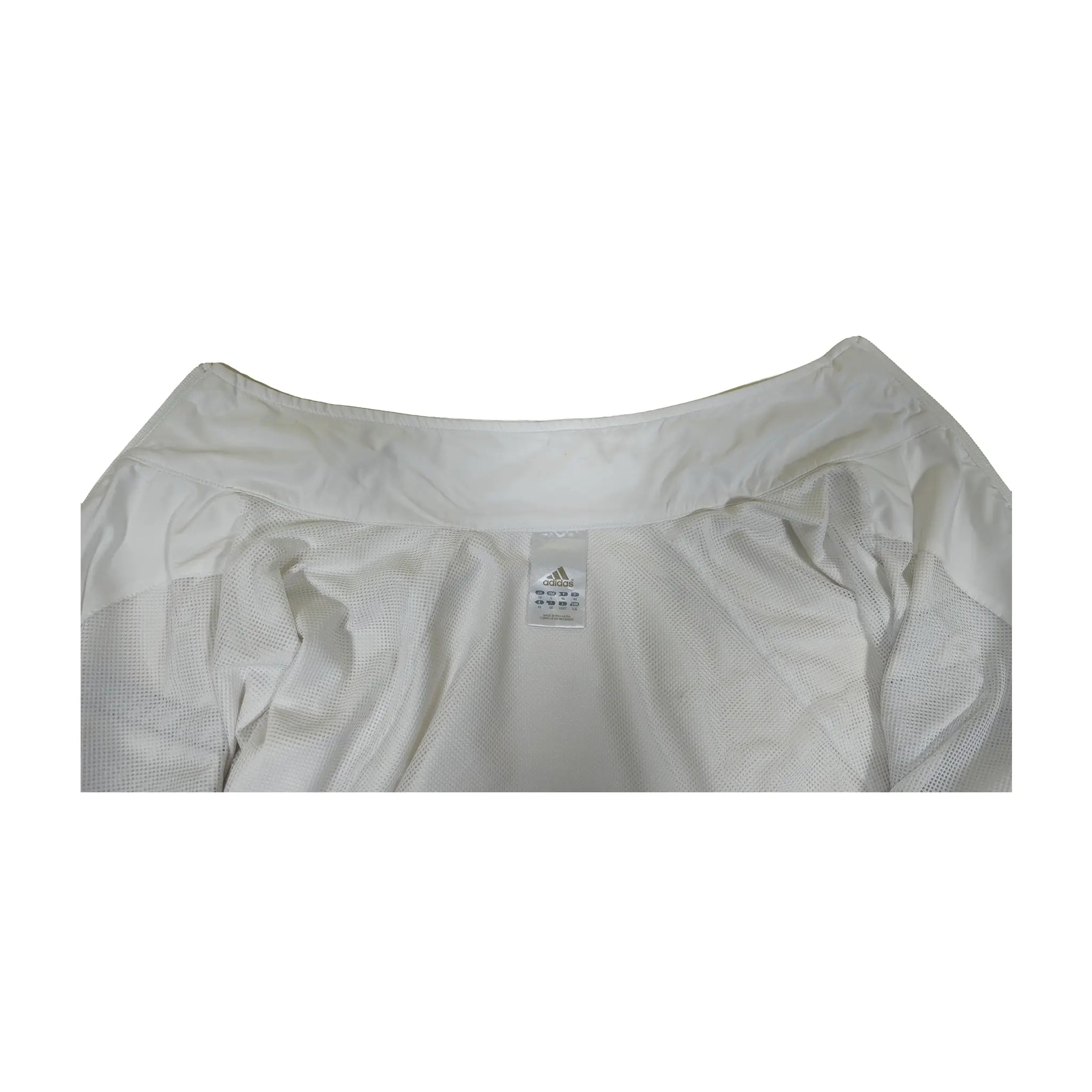 White Adidas Full-Zip Sportswear Mesh-Lined Track Jacket