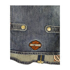 Official Harley-Davidson Women's Embroidered Zip-Up Denim Vest
