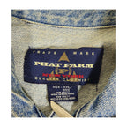 Vintage Phat Farm Archival Utility Tactical Buckle XXL Denim Jacket