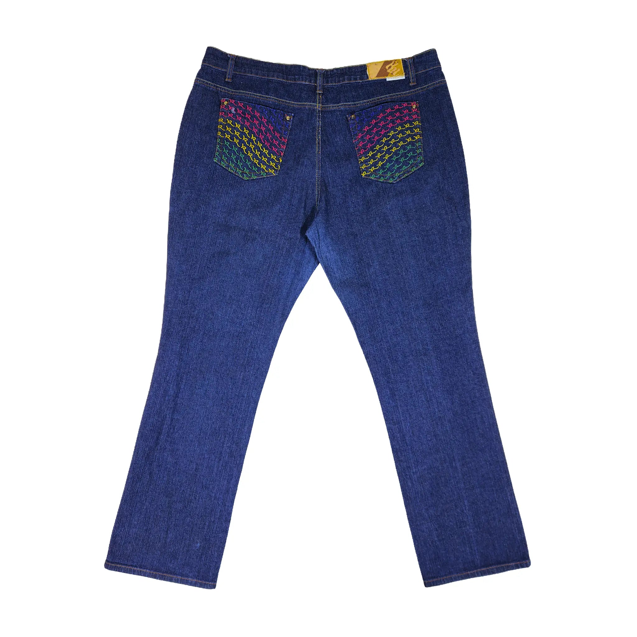 Vintage Y2K Rocawear Rainbow Monogram Embroidered Plus-Size Jeans